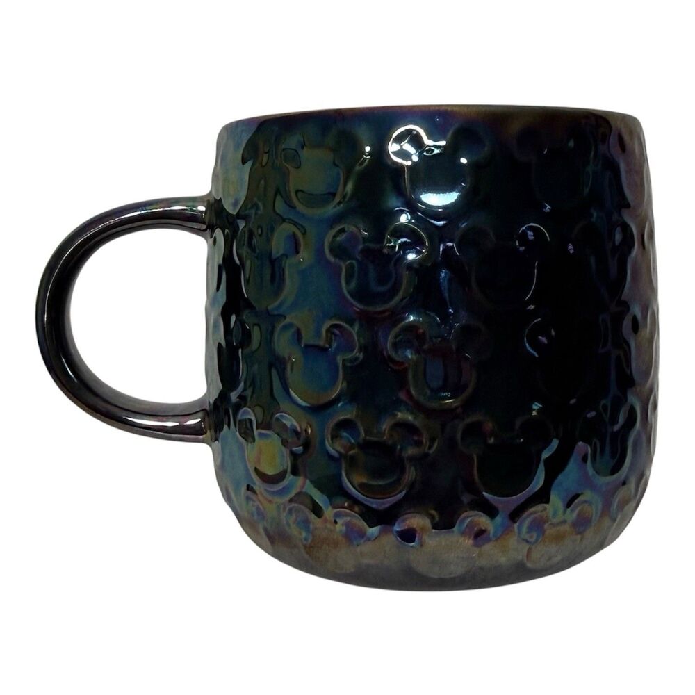 Disney Parks Iridescent Mickey Mouse Icons Coffee Mug Black